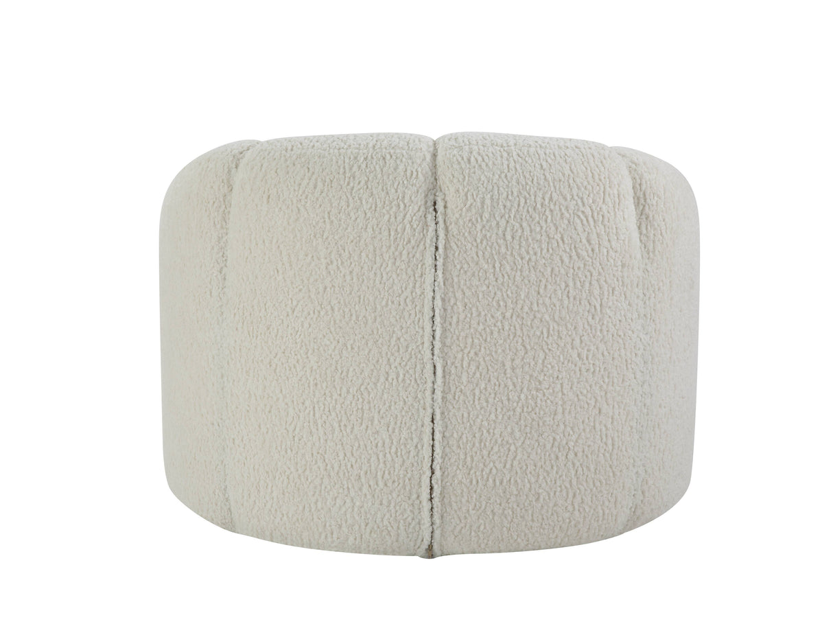 Osmash - Teddy Sherpa Chair With Swivel - White by Couch.com