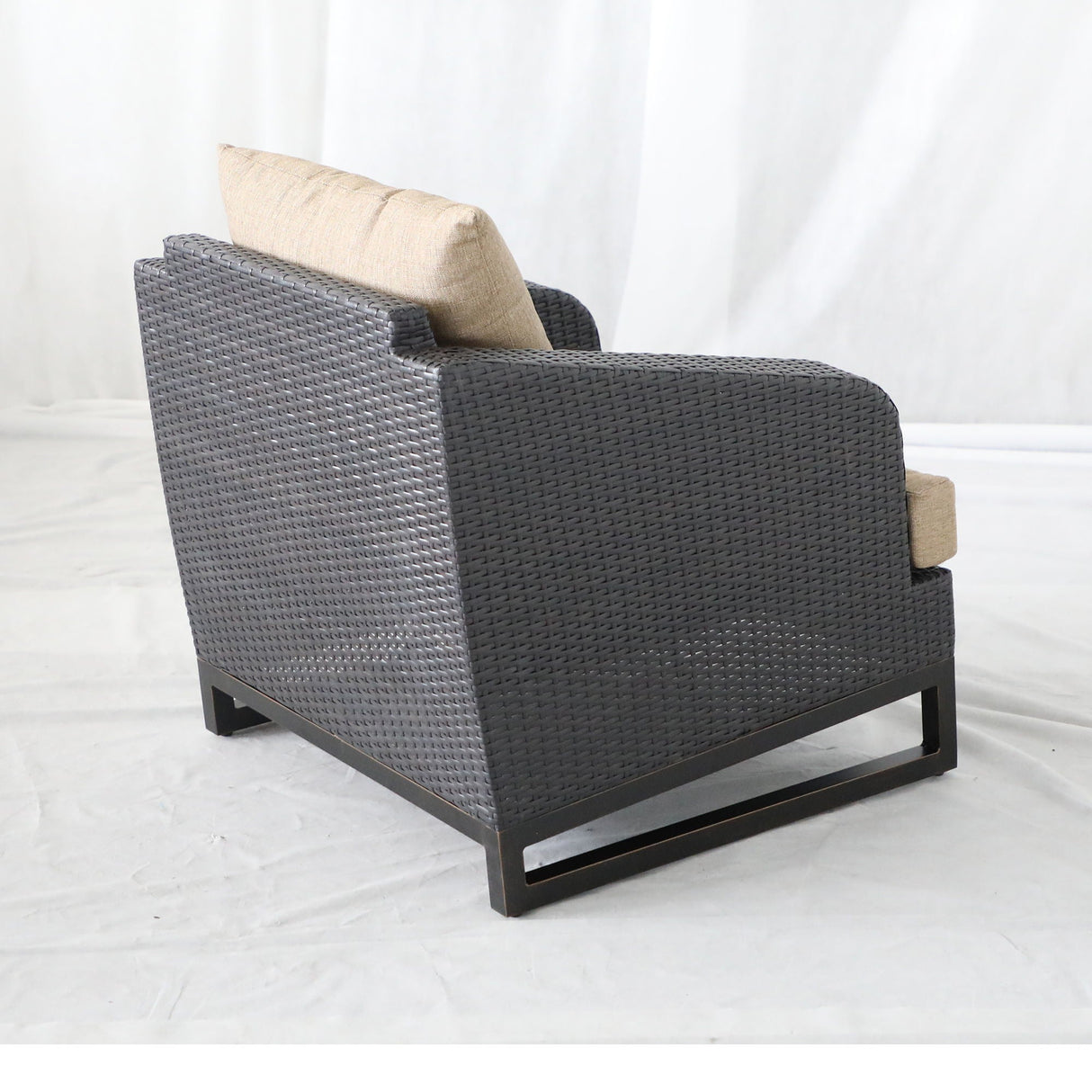 Comal - Outdoor Furniture, Wicker Chairs With Cushions (Set of 2) - Beige / Chocolate by Couch.com