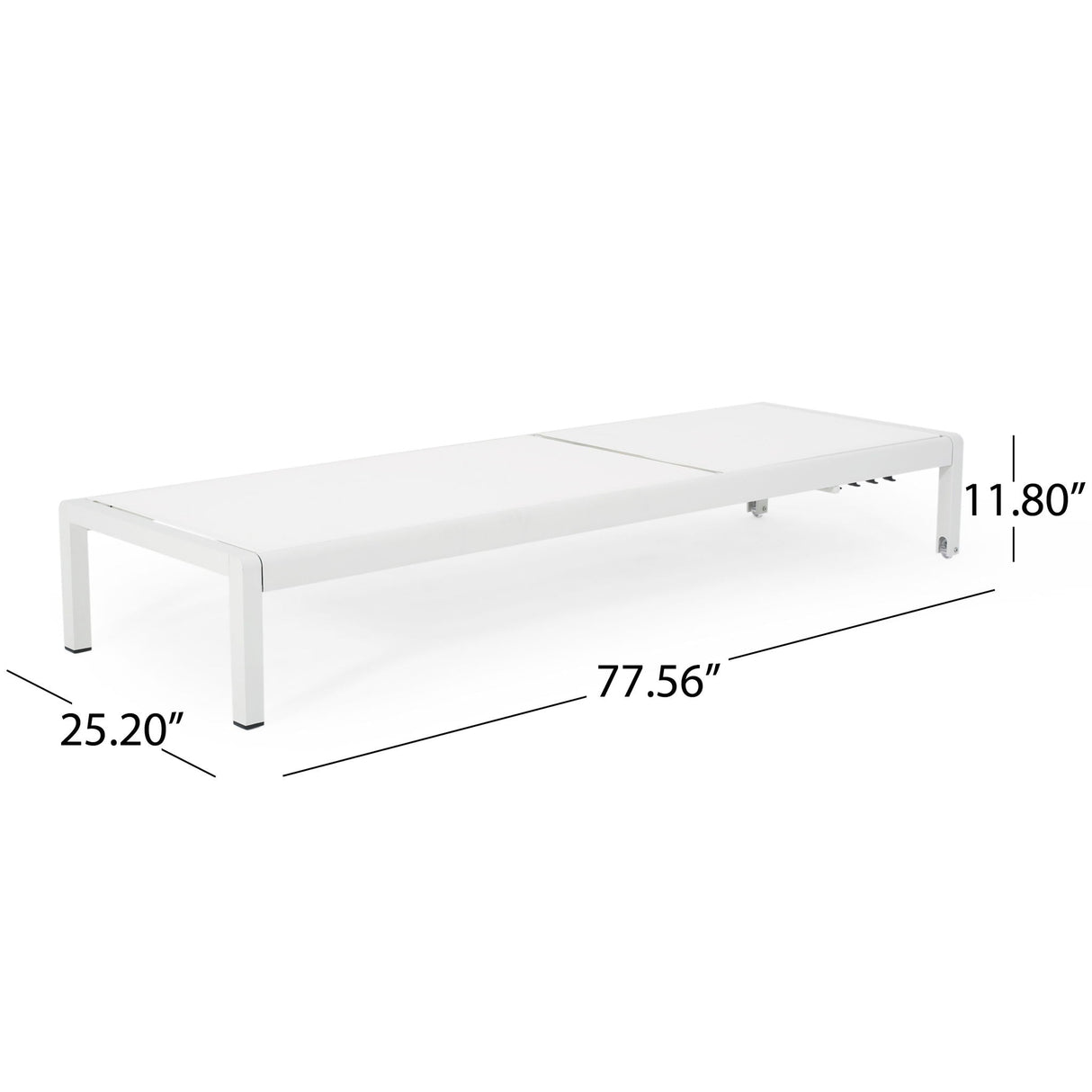 Outdoor Patio Chaise Lounge With 5 Reclining Positions by Couch.com