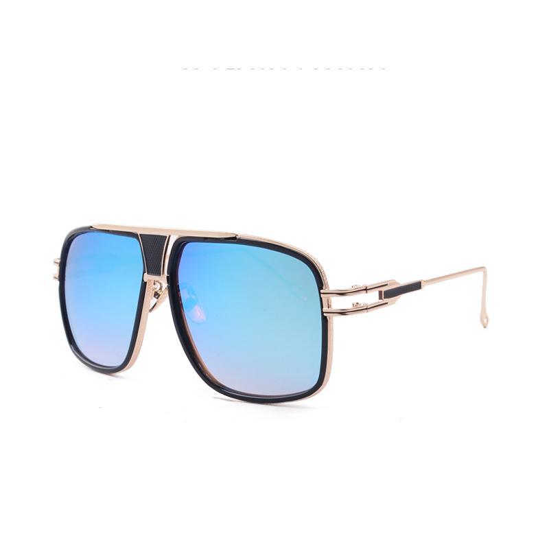 Modern Classic Oversized Men Sunglasses Luxury Brand New Glasses Square With High Quality Metal Frame and Polarized Mirror Glasses Oculos de sol With UV400 Prodection for Sun