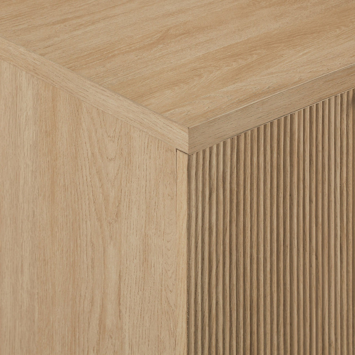 Modern Scandi Fluted Door Storage Console - Coastal Oak by Couch.com