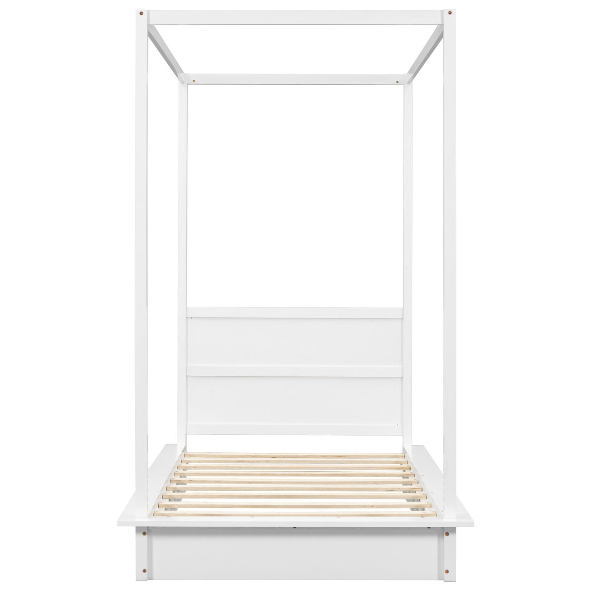 LED Canopy Bed, Canopy Platform Bed With Support Slats, No Box Spring Needed by Couch.com