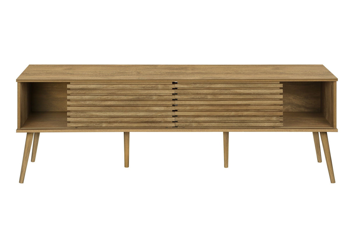 TV Stand, 72 Inch, Media Entertainment Center, Storage Cabinet, Console, Storage Shelves, Contemporary & Modern - Walnut by Couch.com