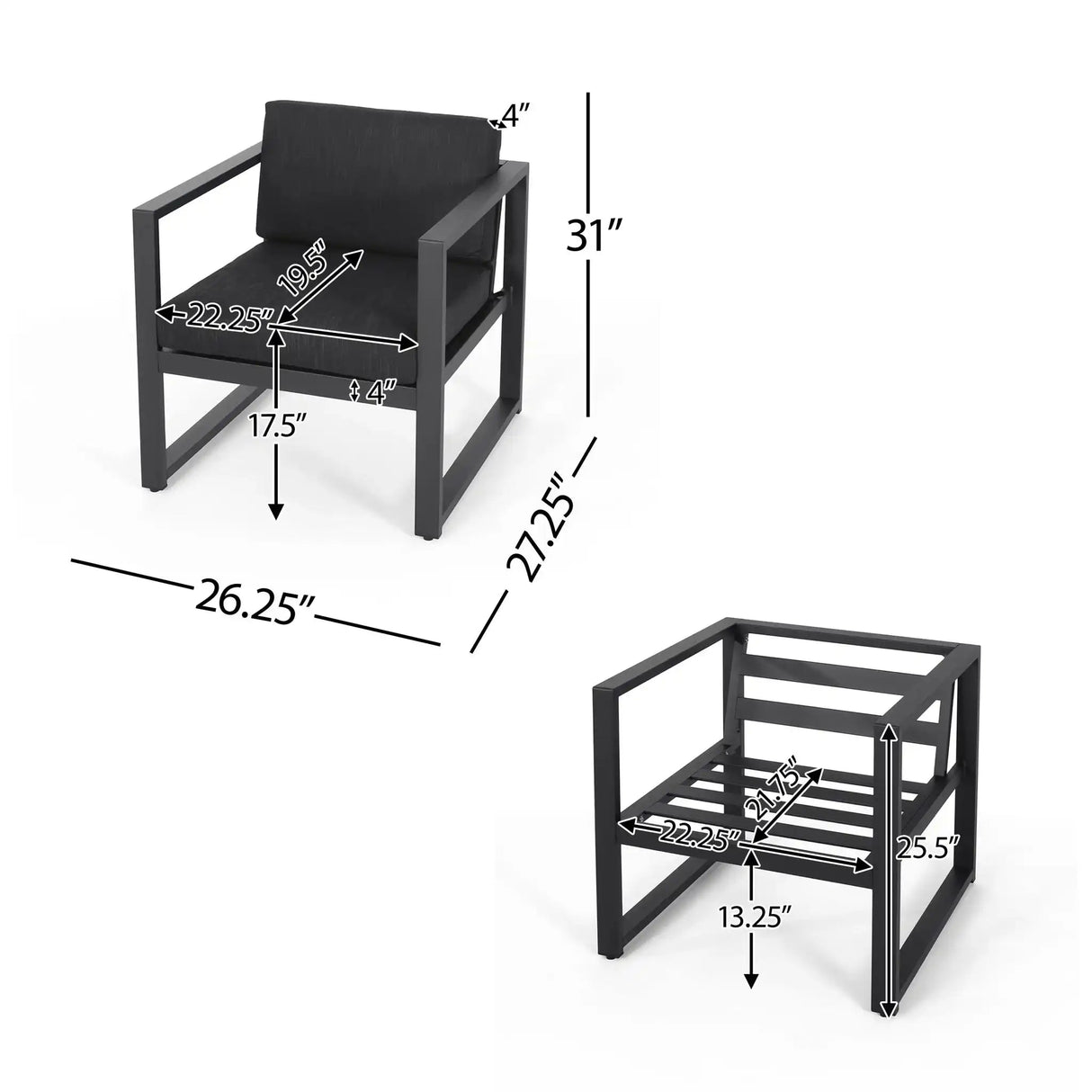 Navan Outdoor Patio Club Chair