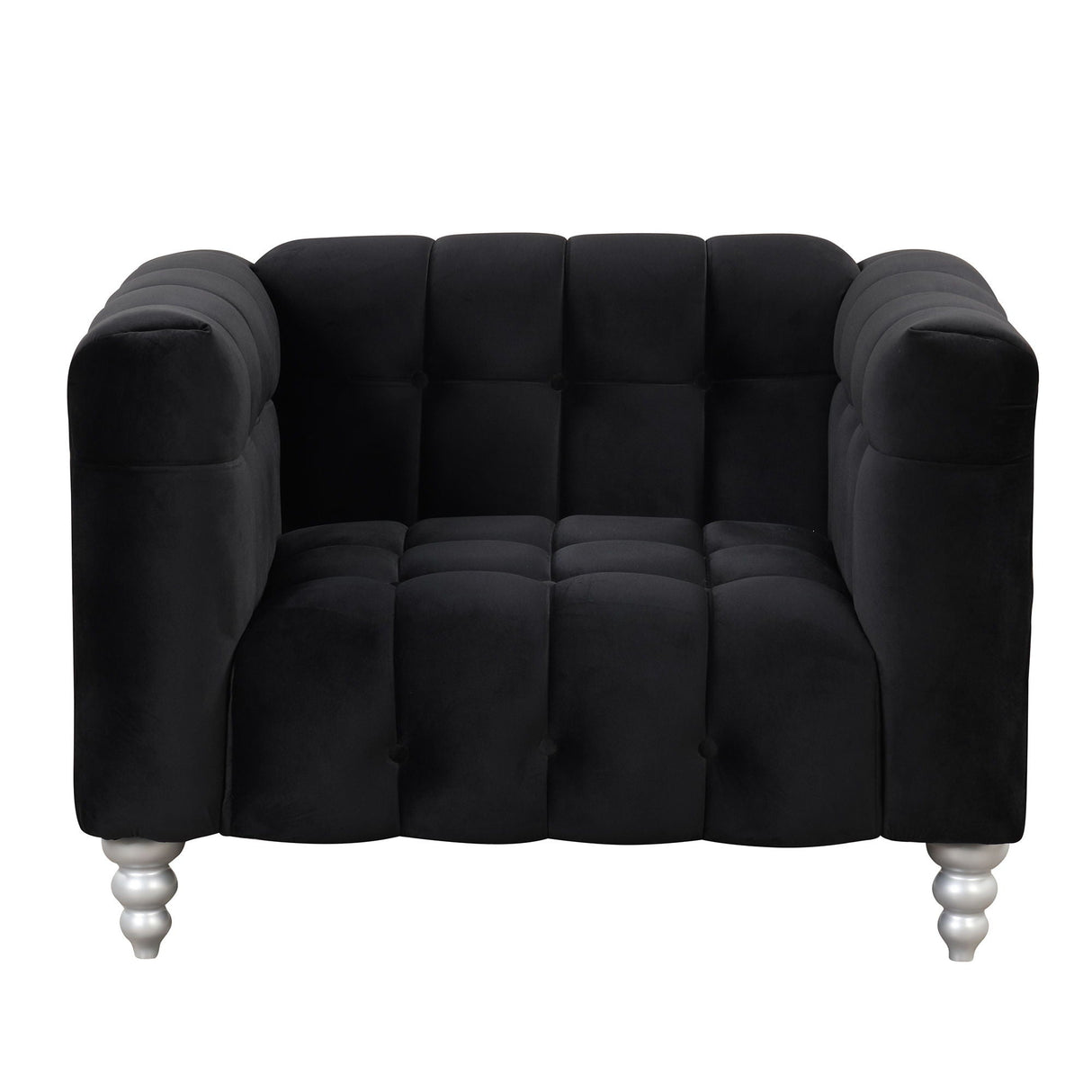 Modern Sofa Dutch Fluff Upholstered Sofa & Wood Legs, Buttoned Tufted Backrest by Couch.com