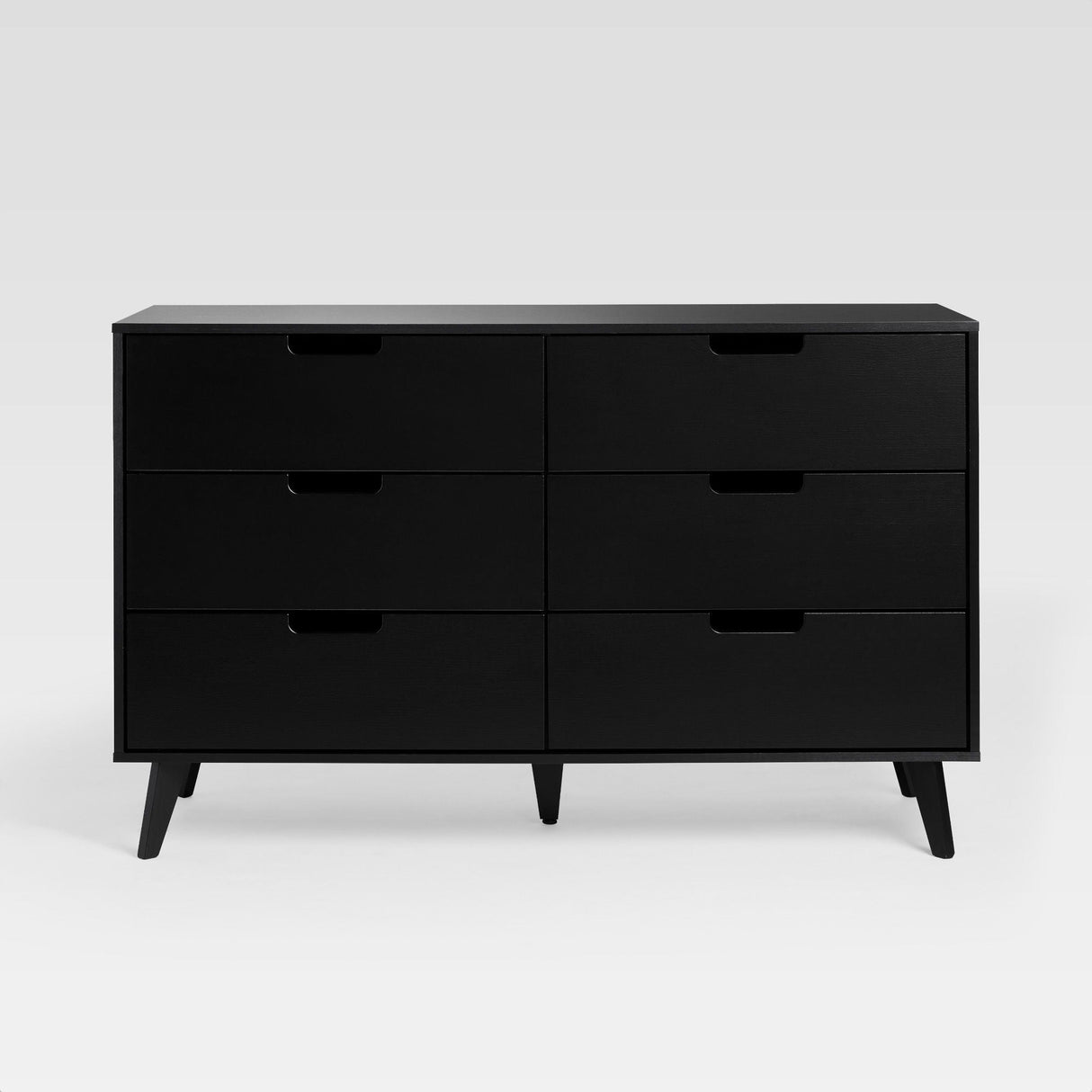 Mid-Century Hans 6 Drawer Dresser With Cut-Out Handles by Couch.com