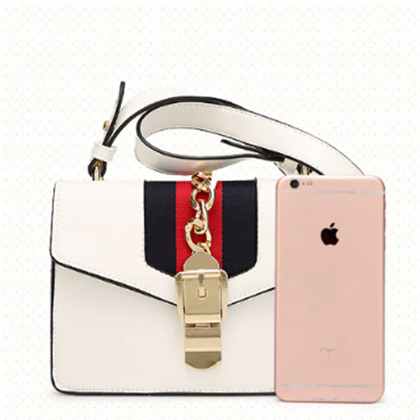 Small Square Bag with Ribbon and Wine God Design