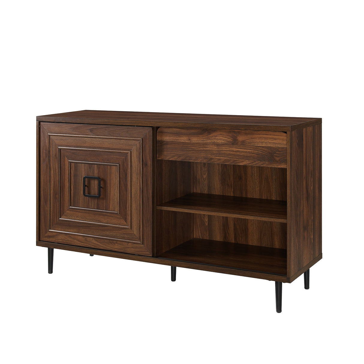 Contemporary Sliding Door Sideboard With Detail - Dark Walnut by Couch.com