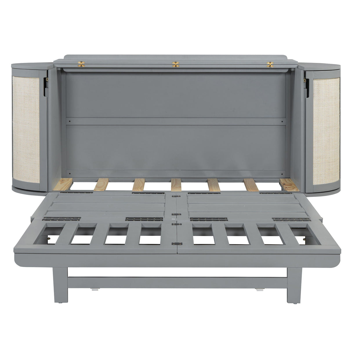 Murphy Bed With Hidden Storage & Modern Woven Design by Couch.com