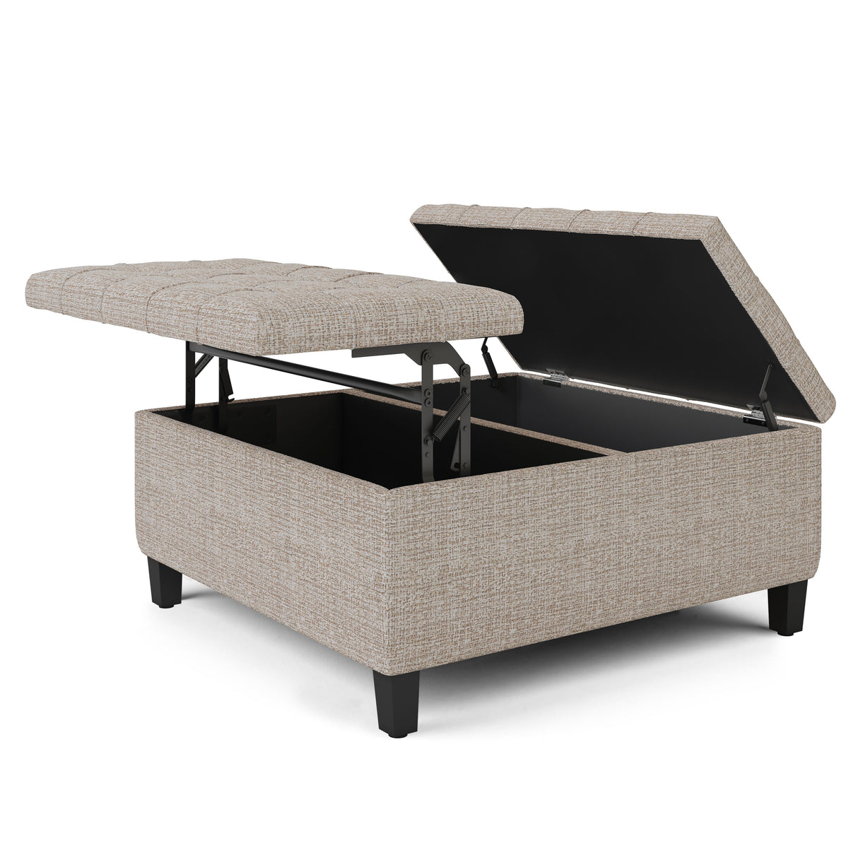 Harrison - Upholstered Coffee Table Storage Ottoman by Couch.com