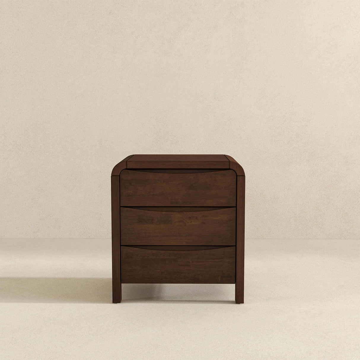 Lionel - Mid-Century Modern Nightstand 3 Drawer Bed Side Table - Brown by Couch.com