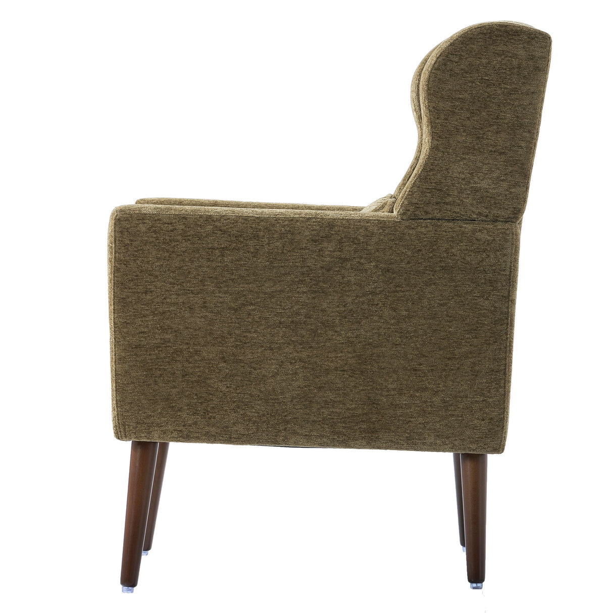 Modern Accent Chair, Chenille Arm Chairs For Living Room, Upholstered Mordern Armchair, Comfy Soft Padded Lounge Chair In Small Space, Bedroom, With Pillow, Solid Wood Leg by Couch.com
