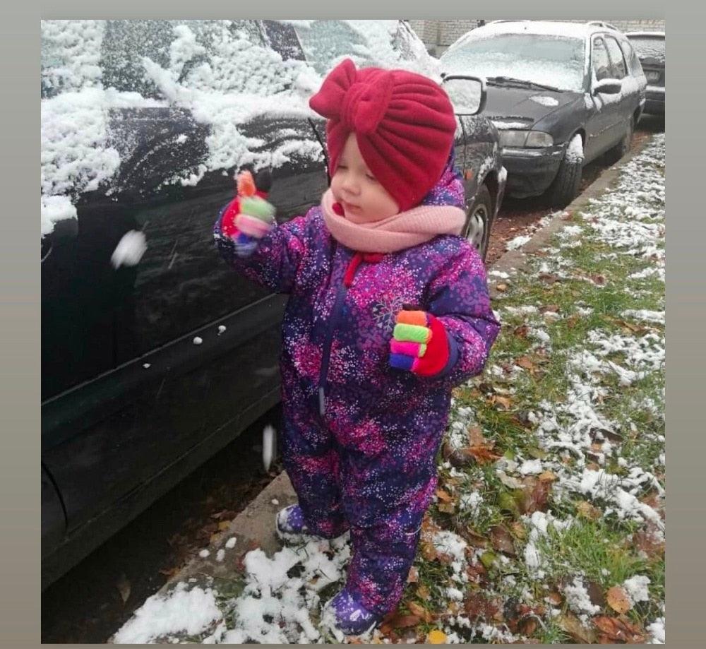 Baby Cotton Hat Autumn Winter Children Scarf Hat Sets Bowknot Ear Baby Girl Boy Warm Beanies Cap Neck Warmer Scarf Fleece Balaclava Hood Ski Mask Cold Weather Face Mask Neck Warmer Winter Nose Warmer