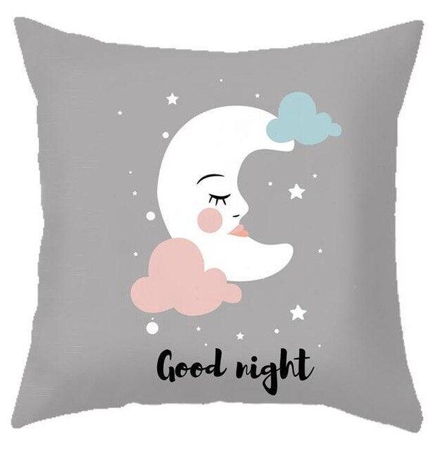 Baby Cushion Whale Print Kids Decoration Cute Rabbit Bear Eyelashes Love Decorative Bunny Pillow Case Cute Animal Little White Rabbits Pillows For Home 45x45CM