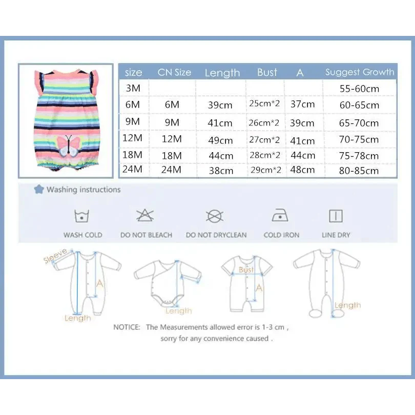 Baby Girl Clothes One-Piece Jumpsuits Baby Clothing Cotton Short Romper Infant Girl Clothes