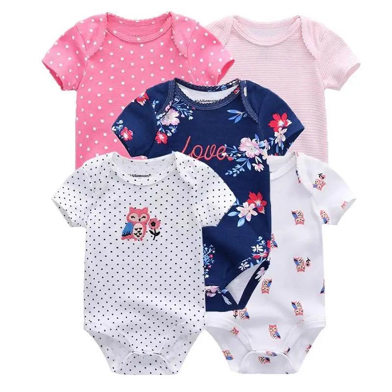 Baby Rompers Short Sleeve 100% Cotton Overalls Newborn Comfortable Clothes Super Soft Stretchable