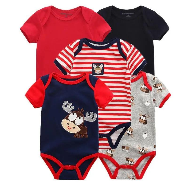 Baby Rompers Short Sleeve 100% Cotton Overalls Newborn Comfortable Clothes Super Soft Stretchable