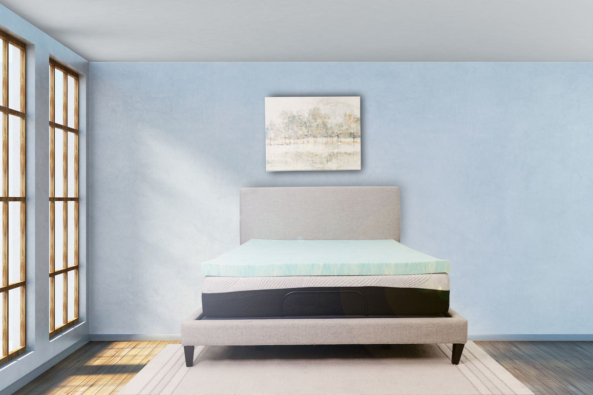 3" Gel Plush Memory Foam Cooling Mattress Topper by Couch.com