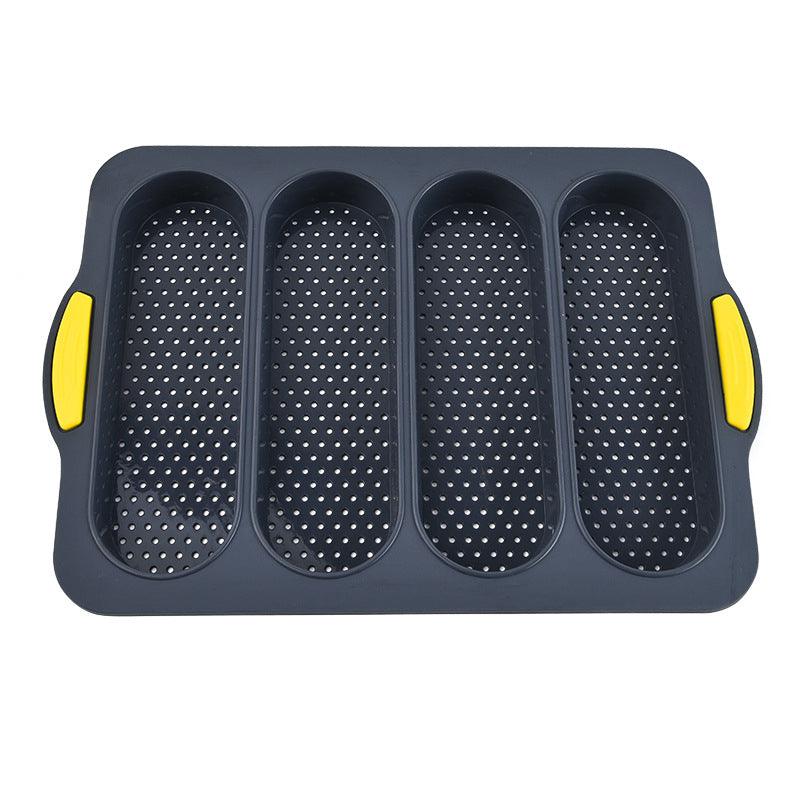 Baking Mold Food Grade 4 Grids Baguettes Silicone Mould Tray Anti-scalding Non-stick Bread Cake Molds Kitchen Tool Accessories Mold For Bread Baking Loaves Bake Mold Loaf Muffin Pan Kitchen Baking Tools