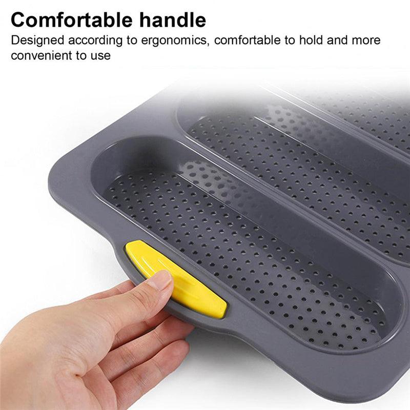 Baking Mold Food Grade 4 Grids Baguettes Silicone Mould Tray Anti-scalding Non-stick Bread Cake Molds Kitchen Tool Accessories Mold For Bread Baking Loaves Bake Mold Loaf Muffin Pan Kitchen Baking Tools