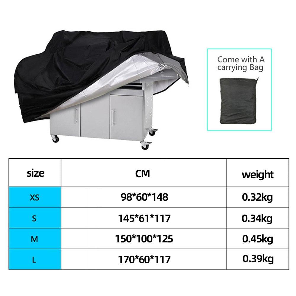 Barbeque Grill Covers Waterproof BBQ Grill Cover Compatible for UV Resistant Gas Grill Cover Barbecue Grill Cover Waterproof Universal Drawstring Grille Stove Oven Guard Protector BBQ Accessories