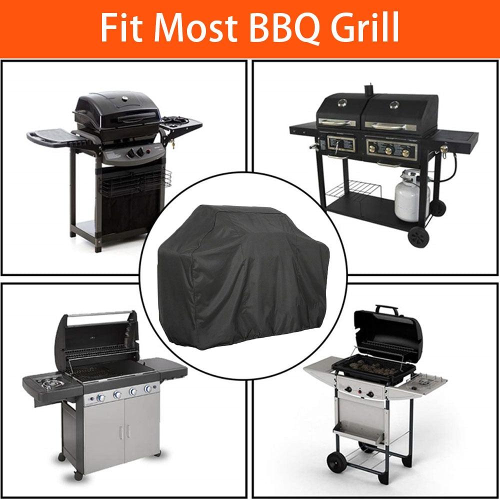 Barbeque Grill Covers Waterproof BBQ Grill Cover Compatible for UV Resistant Gas Grill Cover Barbecue Grill Cover Waterproof Universal Drawstring Grille Stove Oven Guard Protector BBQ Accessories