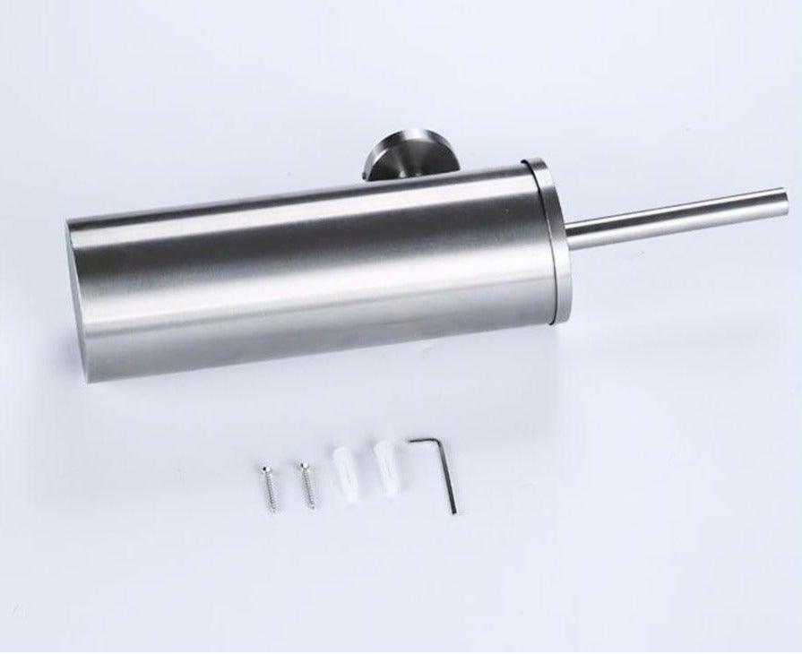 Bathroom Toilet Brush Holder Matt Black Stainless Steel Toilet Brush Wall Mounted For Bathroom Storage And Organization Toilet Bowl Brush with Stainless Steel Handle Durable Bristles Deep Cleaning Compact Bathroom Brush Save Space Good Grip