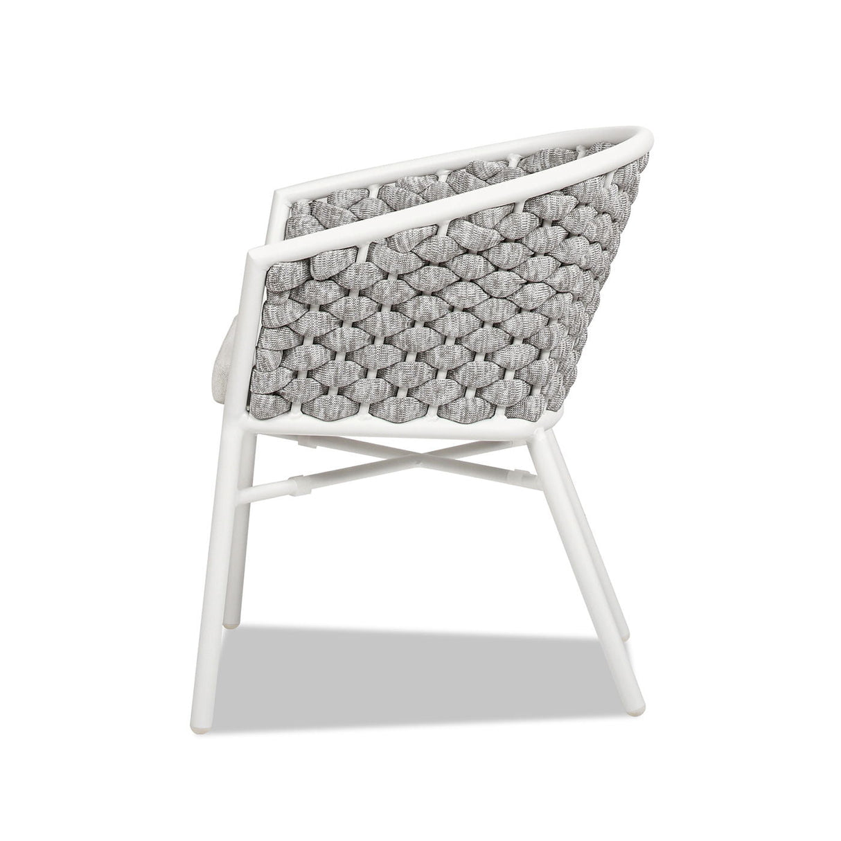Rowan - Rope Barrel Back Patio Dining Chairs (Set of 2) - Optic White by Couch.com
