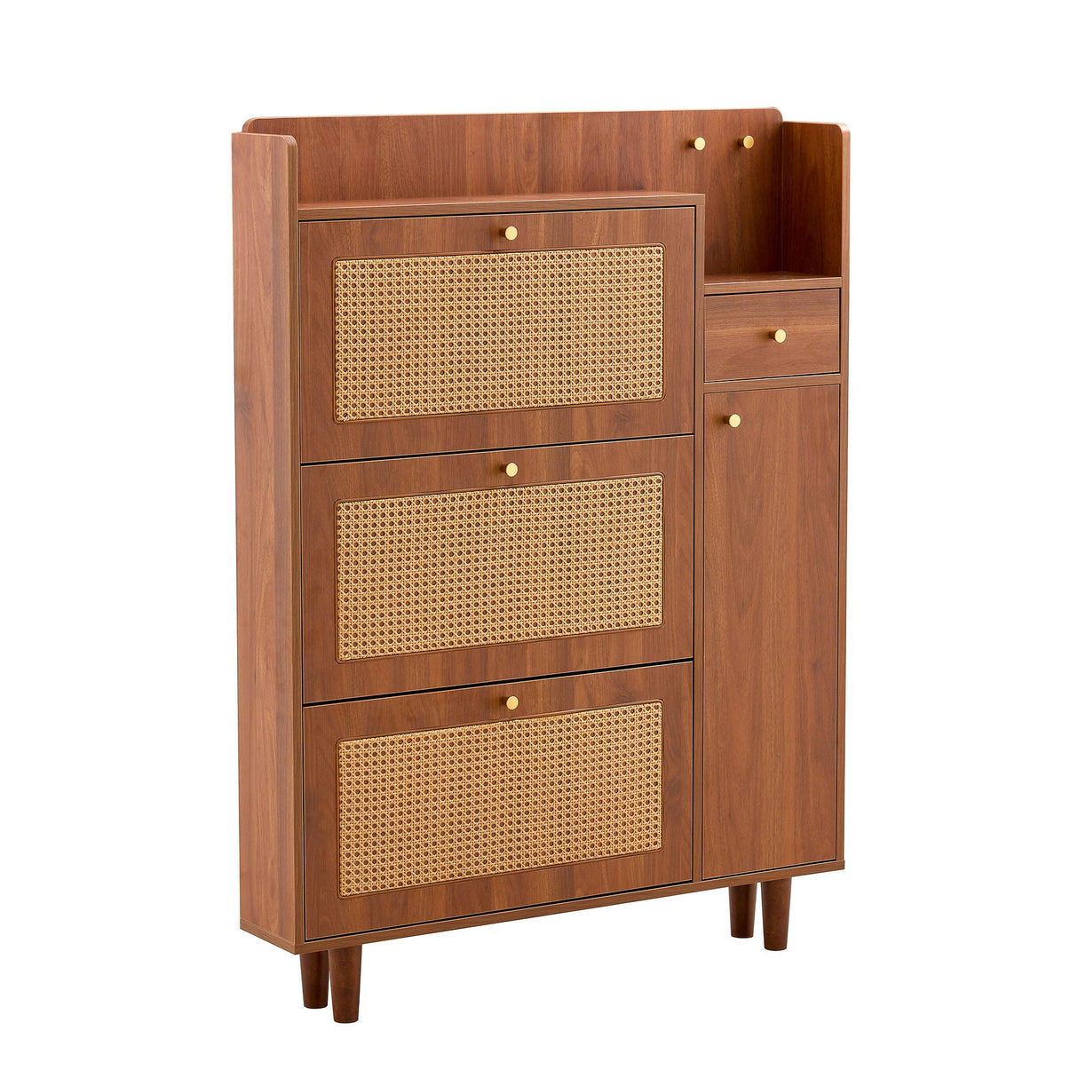 The Modern Minimalist Shoe Cabinet, Suitable For A Variety Of Styles Including Nordic, Japanese, And Industrial - Walnut by Couch.com