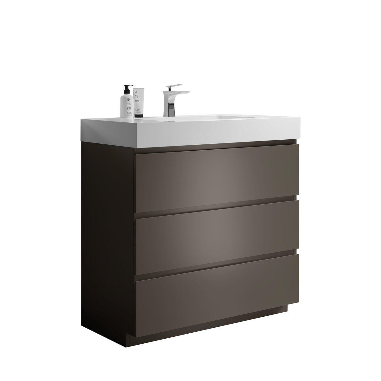 Alice - Bathroom Vanity With Sink, Large Storage Freestanding Bathroom Vanity For Modern Bathroom, One-Piece Sink Basin Without Drain And Faucet by Couch.com