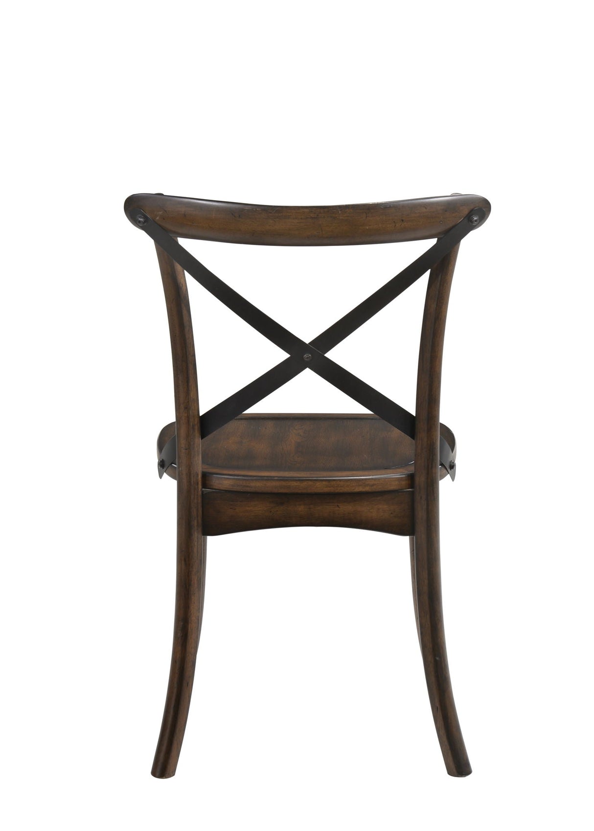 Kaelyn Metal Side Chair Set of 2 - Dark Oak