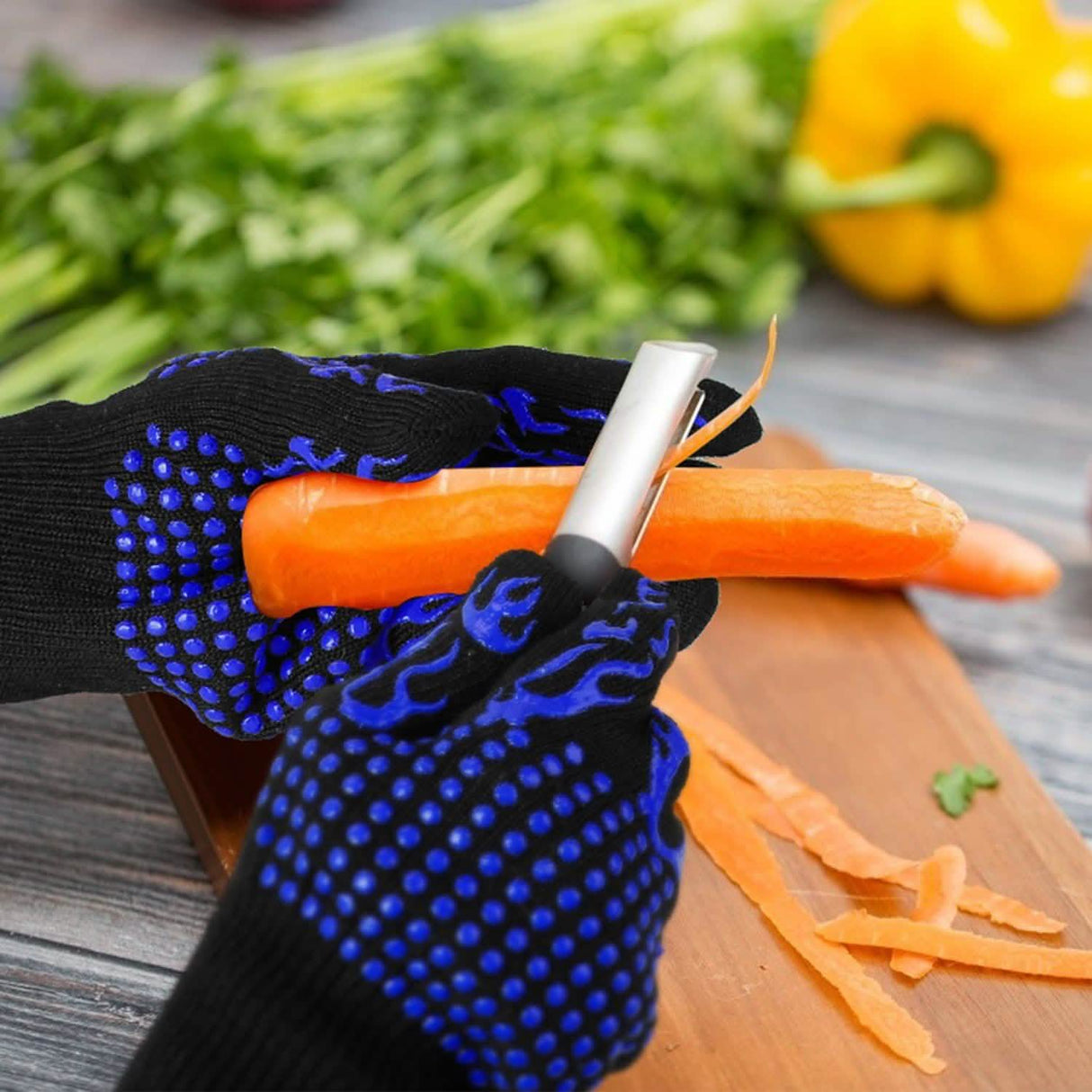 BBQ Gloves 1472°F Heat Resistant Grill Gloves Anti-slip