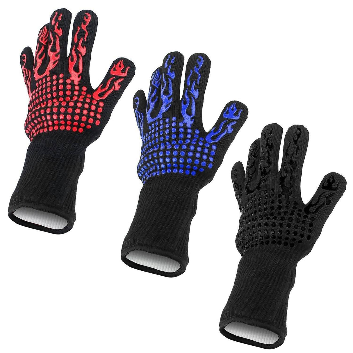 BBQ Gloves 1472°F Heat Resistant Grill Gloves Anti-slip