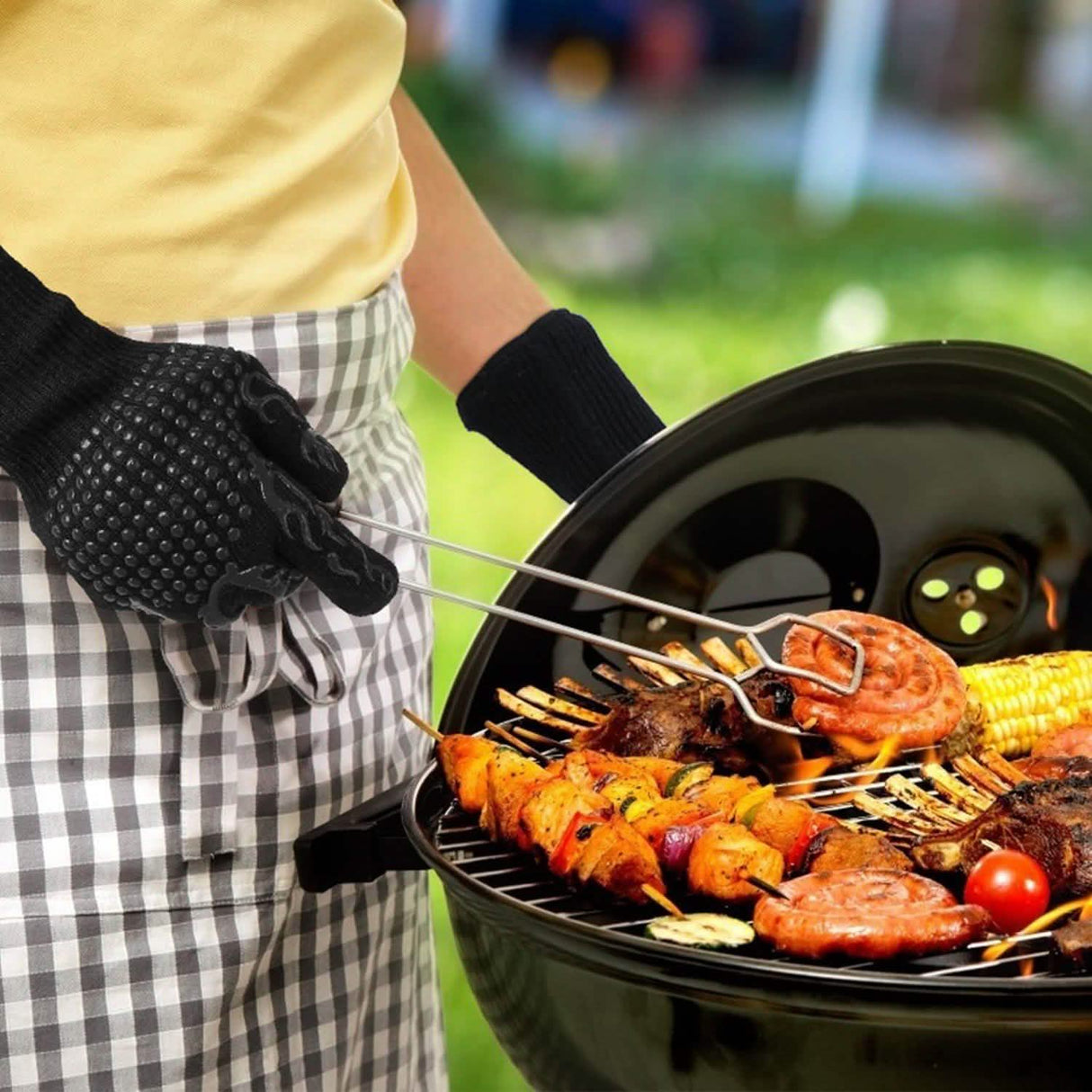 BBQ Gloves 1472°F Heat Resistant Grill Gloves Anti-slip