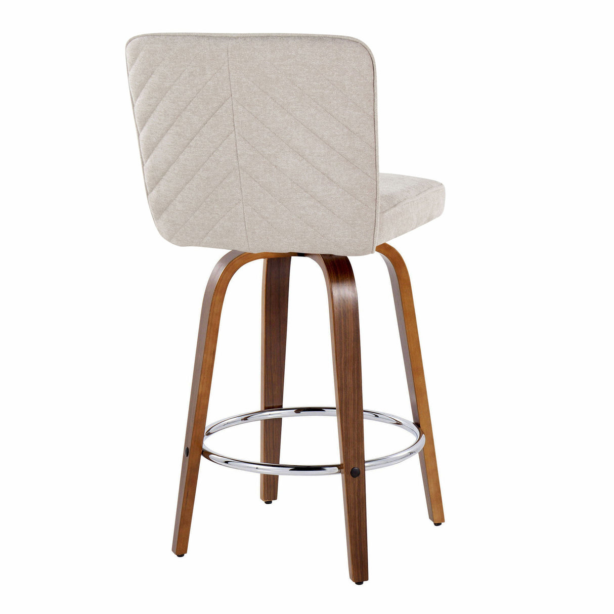 Henry - Contemporary Fixed Height Counter Stool With Swivel With Round Footrest (Set of 2) by Couch.com