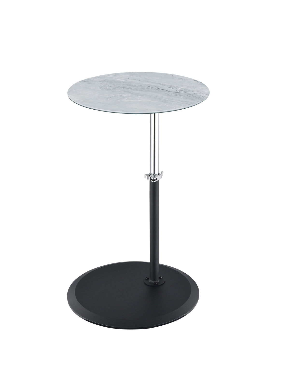 Orbit - 15.5" End Table With Height Adjustable Marble Textured Top by Couch.com