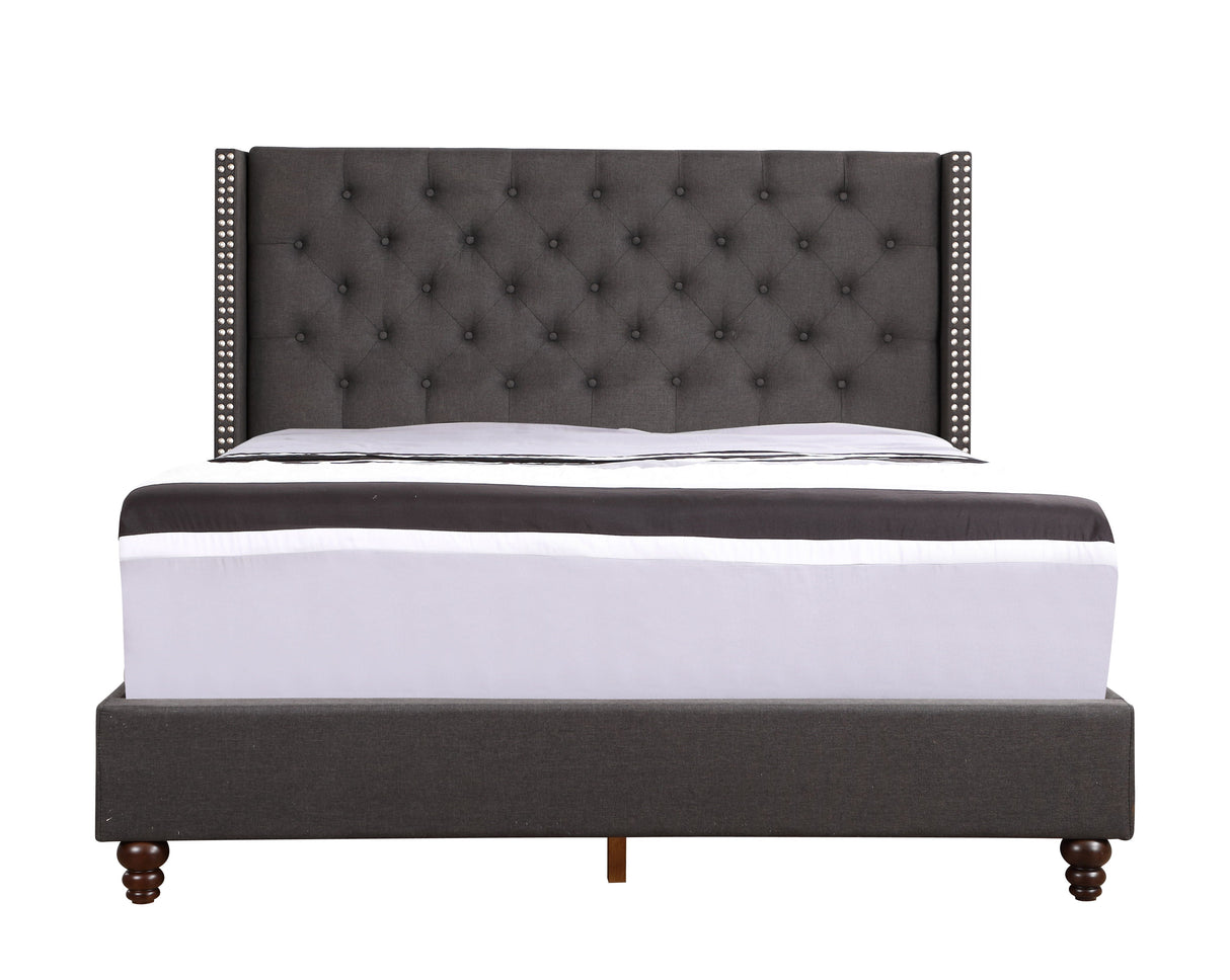 Nailhead Bed Transitional Vibrant by Couch.com