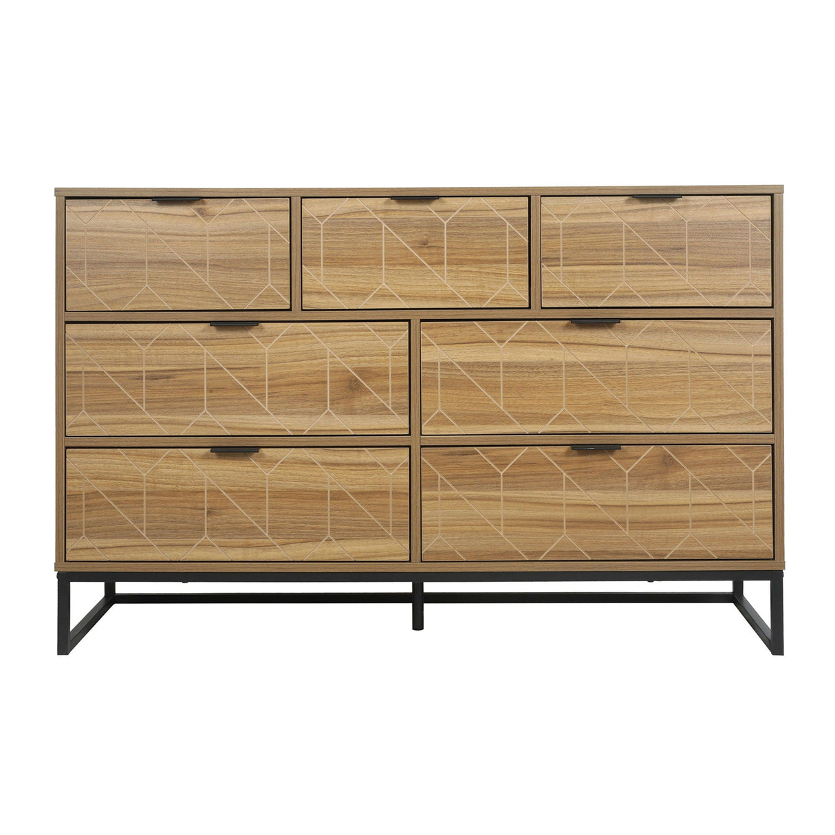 Modern 7 Drawer Dresser Cabinet - Walnut by Couch.com