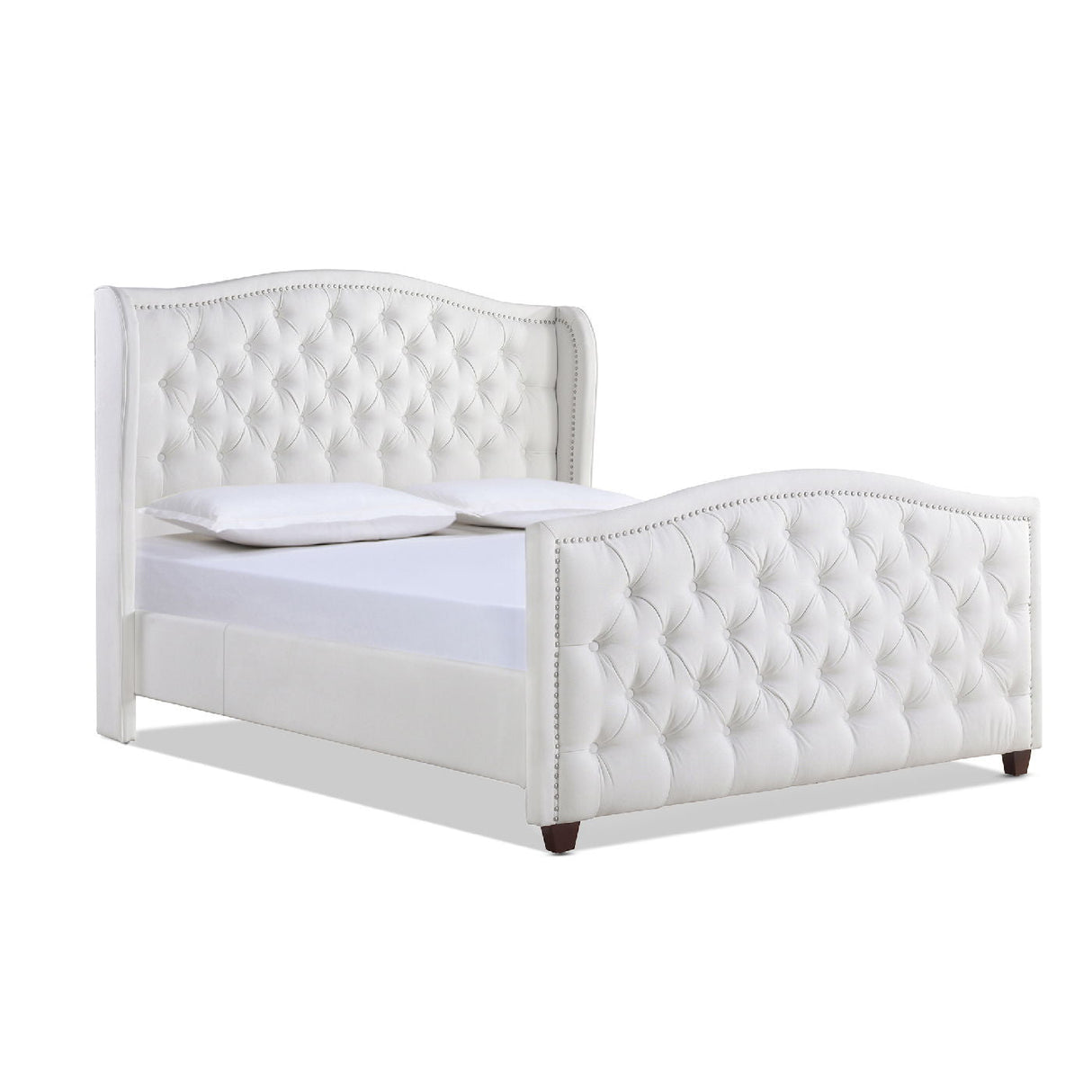 Marcella - Upholstered Shelter Headboard Bed Set by Couch.com