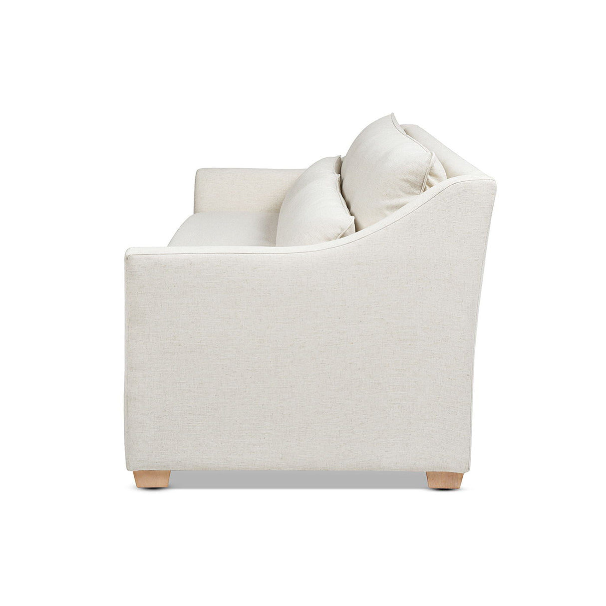 Ada - Flared Arm Contemporary Sofa With Lumbar Pillows - Flax White by Couch.com
