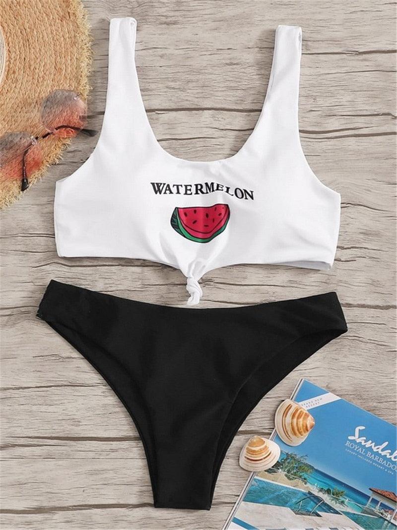Beach Bikini Woman Lace Up Tie Strapless Leopard Swimsuit Women's Halter Bikini V Cut Bottom Lace Up Two Piece Swimsuits Female Push Up Ruffled Bow Bathing Suit Thong Swimwear