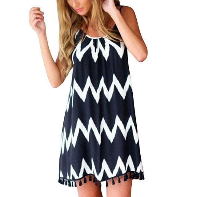 Beach Cover Ups Stripe Bikini Cover Up For Women With Tassel Summer Beach Dress Women Summer Casual Swing T Shirt Dresses Beach Cover Up Loose Dress Ladies Swimsuit Plus Size Beachwear