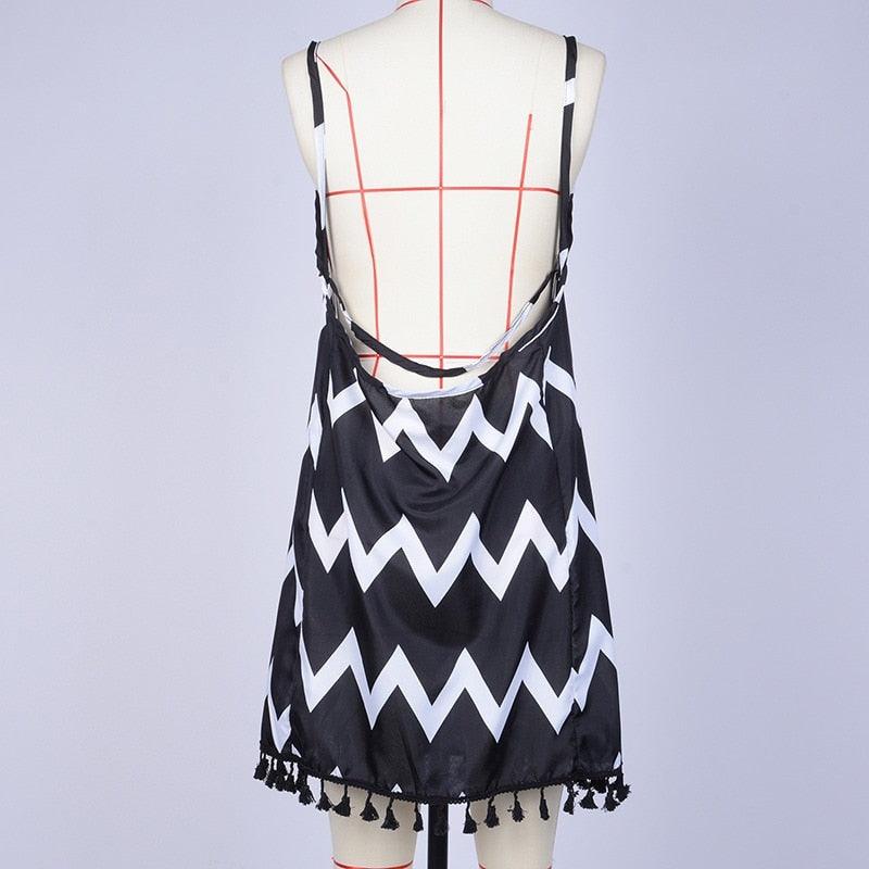 Beach Cover Ups Stripe Bikini Cover Up For Women With Tassel Summer Beach Dress Women Summer Casual Swing T Shirt Dresses Beach Cover Up Loose Dress Ladies Swimsuit Plus Size Beachwear