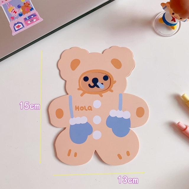 Bear Candle Birthday Cake Props Topper Card Cute Fantasy Cup Dessert Smiley Love Bear Table Dress Up Cake Props Party Cake Decor Supplies Toppers Birthday Cupcake Topper Various Cake Decorations for Birthday Party Photo Prop