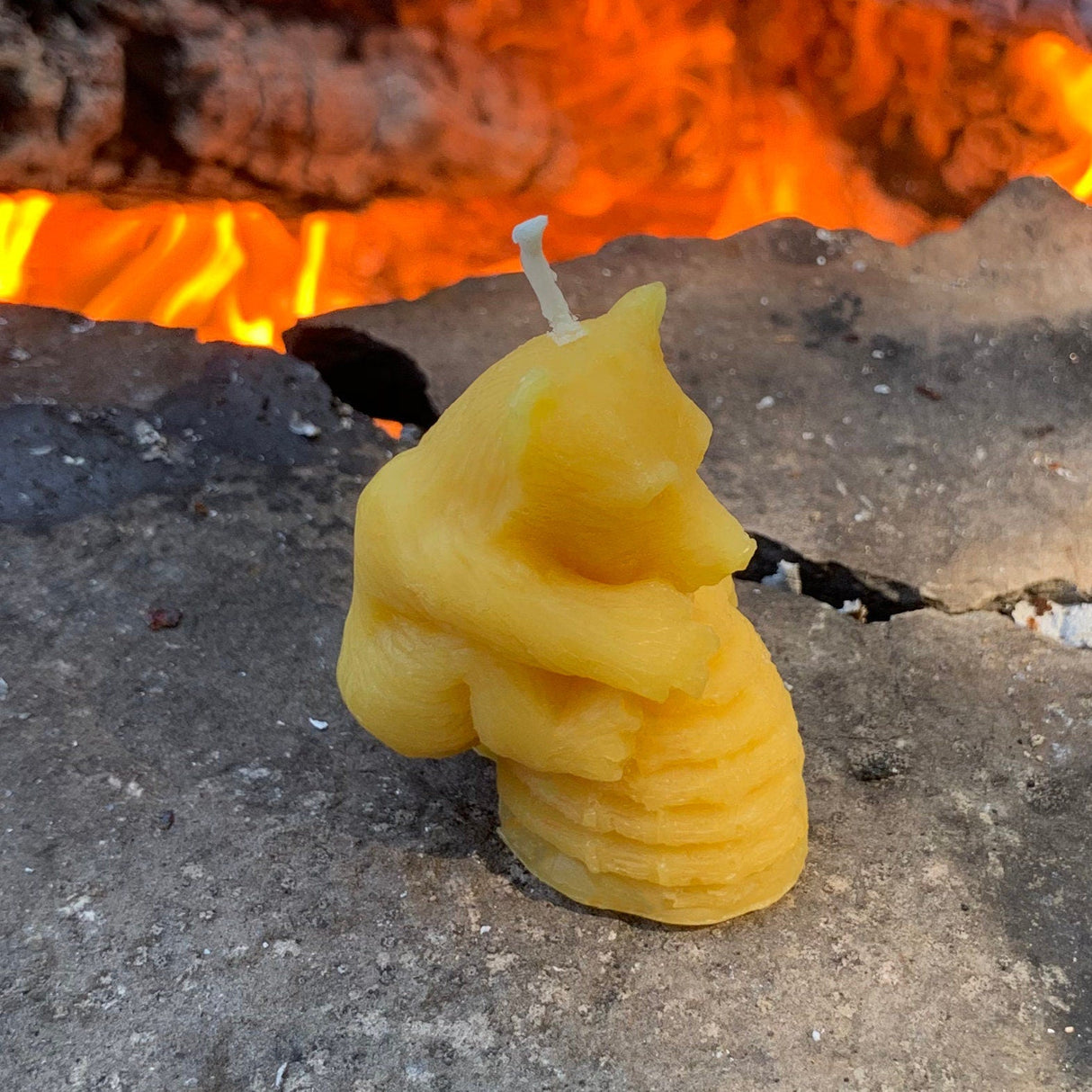 Baby Bear Hugging Beehive Candle