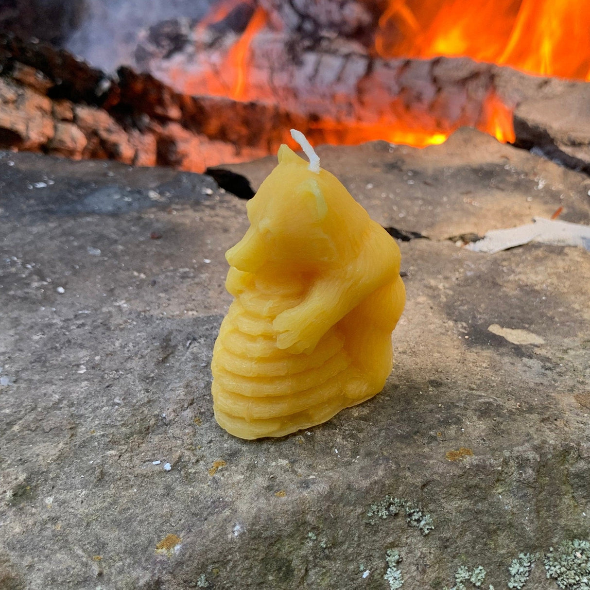Baby Bear Hugging Beehive Candle