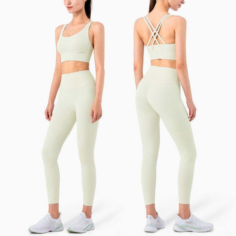Beautiful Fitness Female Full Length Leggings 19 Colors Running Pants High Waist Seamless Leggings Fitness Tight Running Gym Women Push Up Sport Leggings Workout Seamless Yoga Pant Comfortable Pants