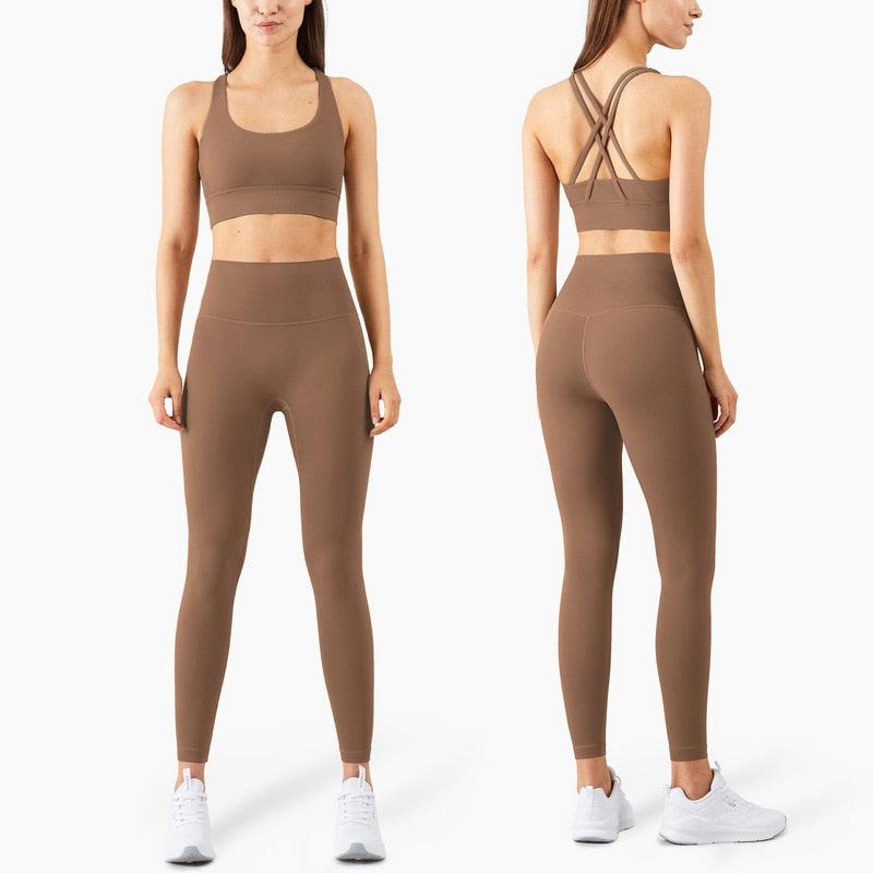 Beautiful Fitness Female Full Length Leggings 19 Colors Running Pants High Waist Seamless Leggings Fitness Tight Running Gym Women Push Up Sport Leggings Workout Seamless Yoga Pant Comfortable Pants
