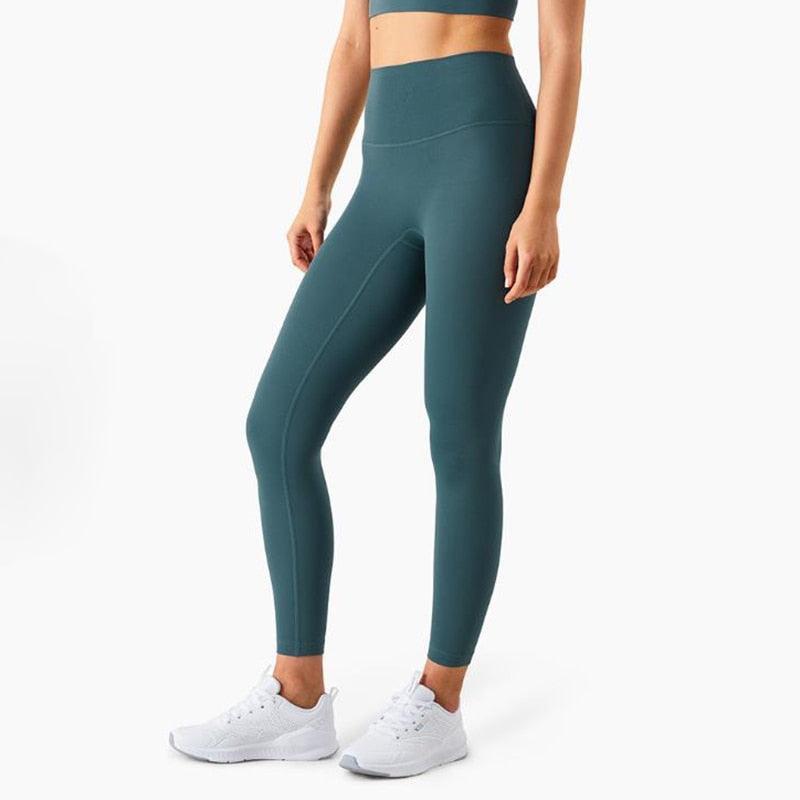 Beautiful Fitness Female Full Length Leggings 19 Colors Running Pants High Waist Seamless Leggings Fitness Tight Running Gym Women Push Up Sport Leggings Workout Seamless Yoga Pant Comfortable Pants