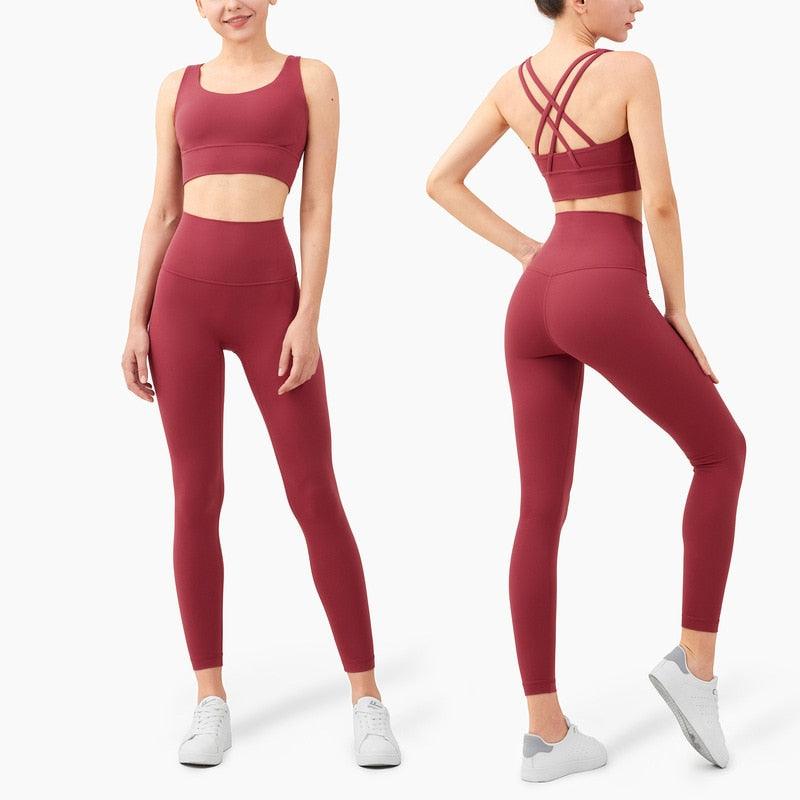 Beautiful Fitness Female Full Length Leggings 19 Colors Running Pants High Waist Seamless Leggings Fitness Tight Running Gym Women Push Up Sport Leggings Workout Seamless Yoga Pant Comfortable Pants